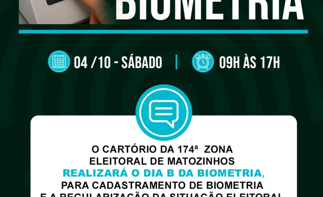 Município de Prudente de Morais apoia o Dia B da Biometria em Matozinhos.
